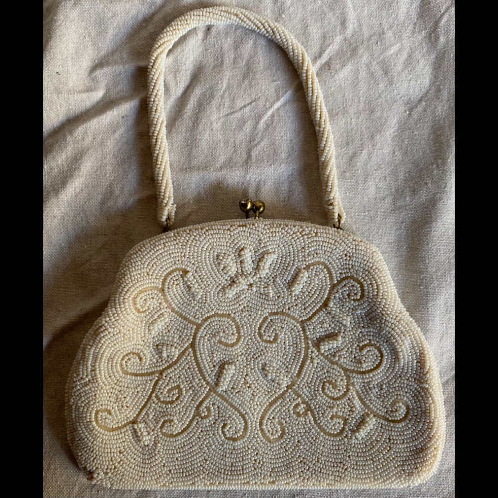 Petite Vintage Seed Pearl Like Purse Diamond Clasp